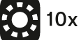 LED weiss 10x