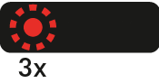 LED 3x rot blinken