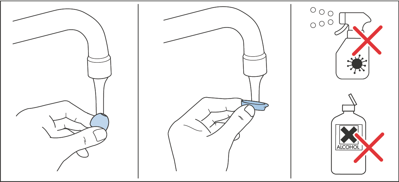 Ohradapter reinigen_Wasser